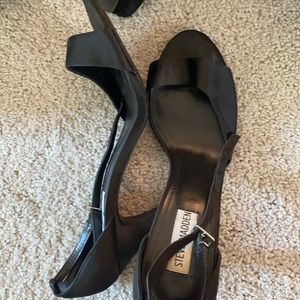 Steve Madden dressy black heels with buckle straps